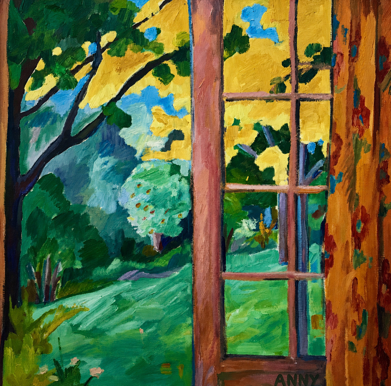 Porte ouverte sur jardin