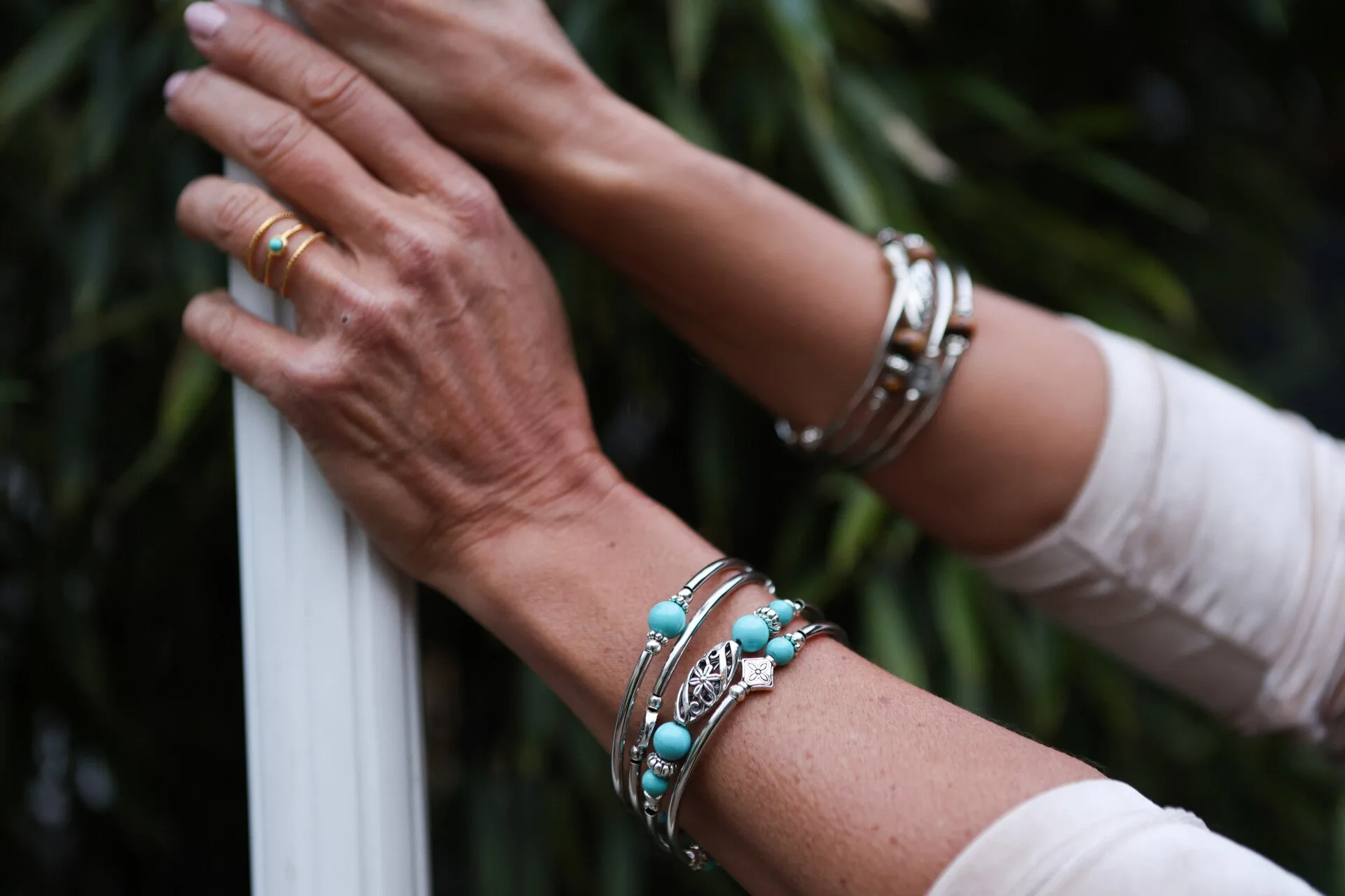 Bracelets — Argent & turquoise
