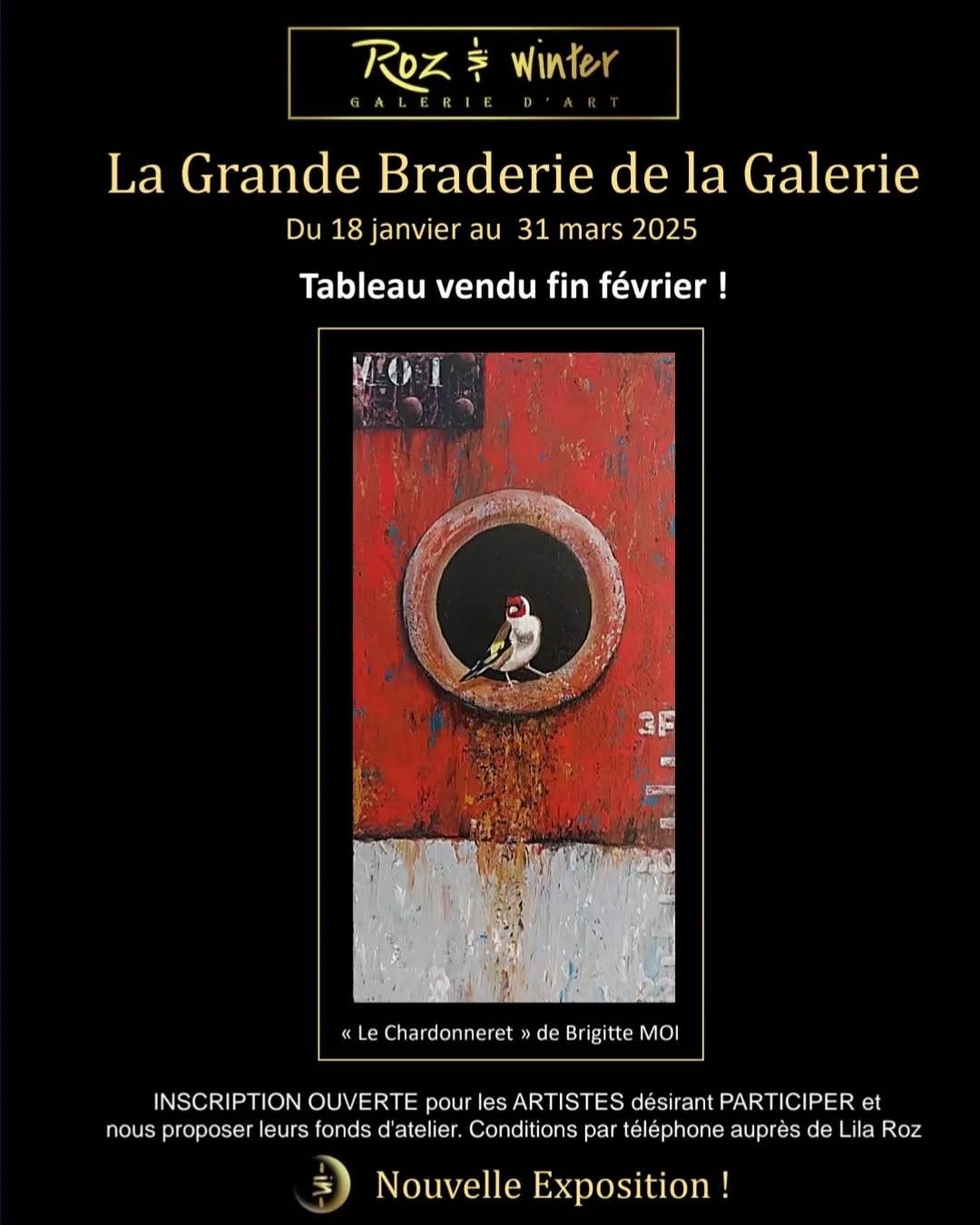 vendue chaque jour ! "Le chardonneret" De Brigitte Moi @tous #barbizon #fontaine