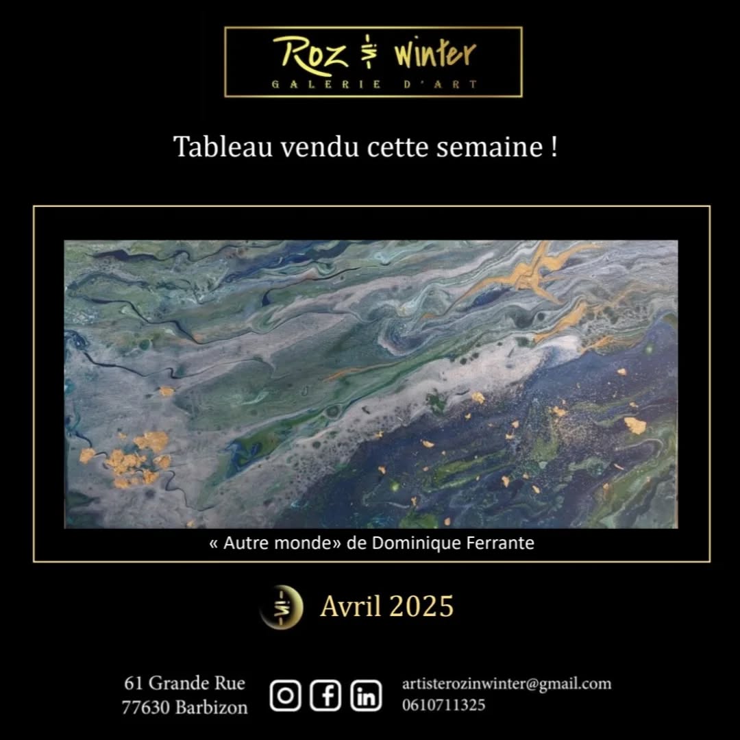 Œuvre "Autre monde" de Dominique Ferrante, vendue. Galerie Roz in Winter 61 gran