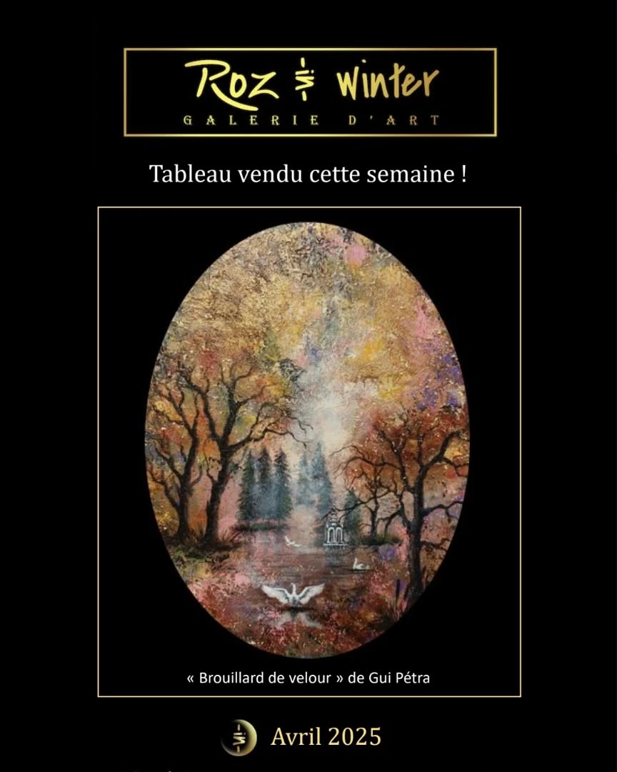 Œuvre "Brouillard de velour" de Gui Pétra, vendue. Galerie Roz in Winter 61 gran