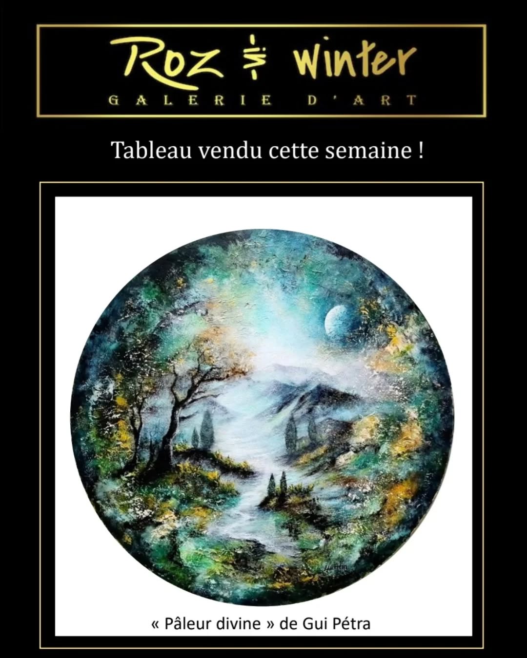 "Paleur divine" de Gui Pétra, vendue lors de sa performance durant le vernissage