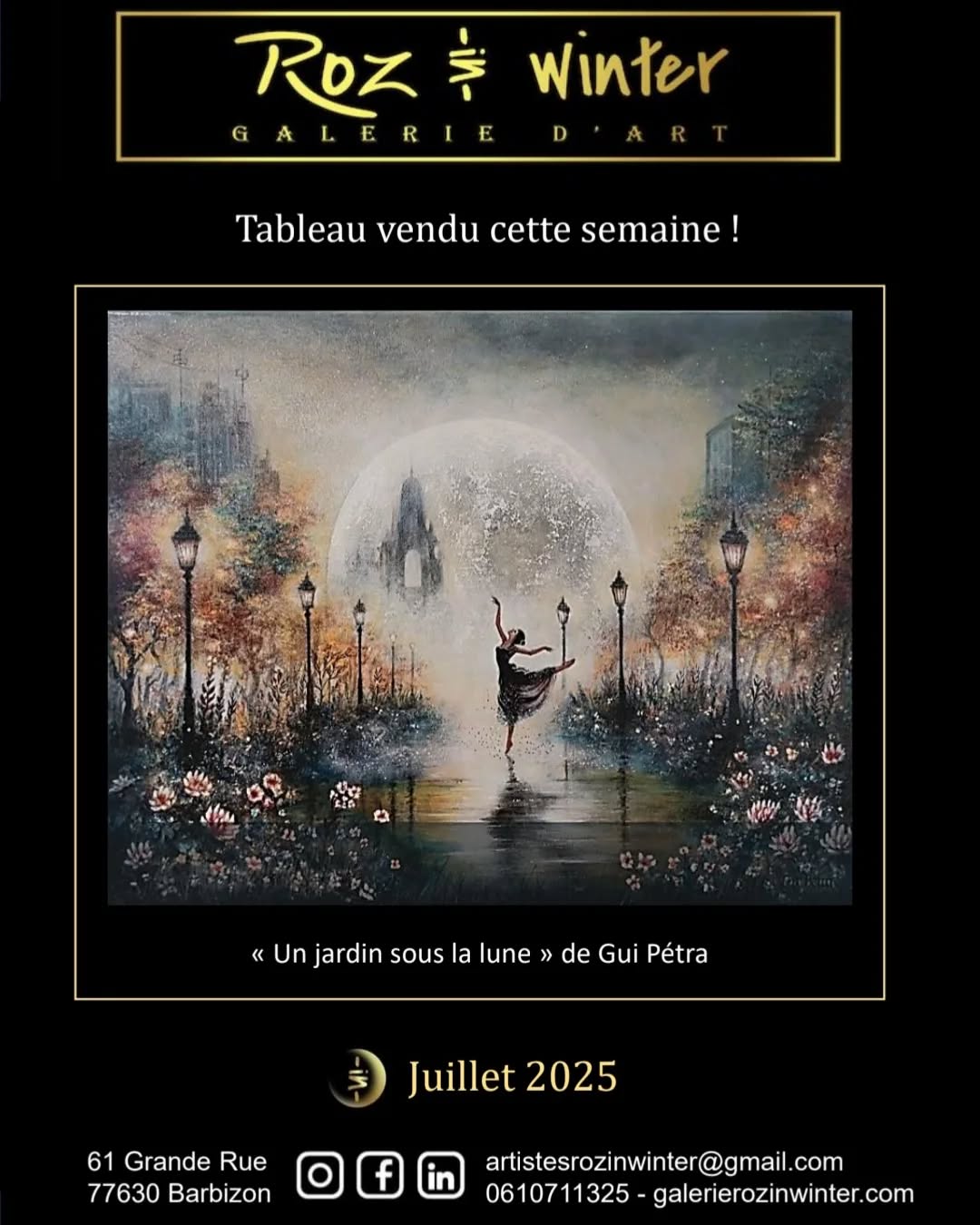 "Un jardin sous la lune" de Gui Pétra, vendu cette semaine, parti en Chine pour