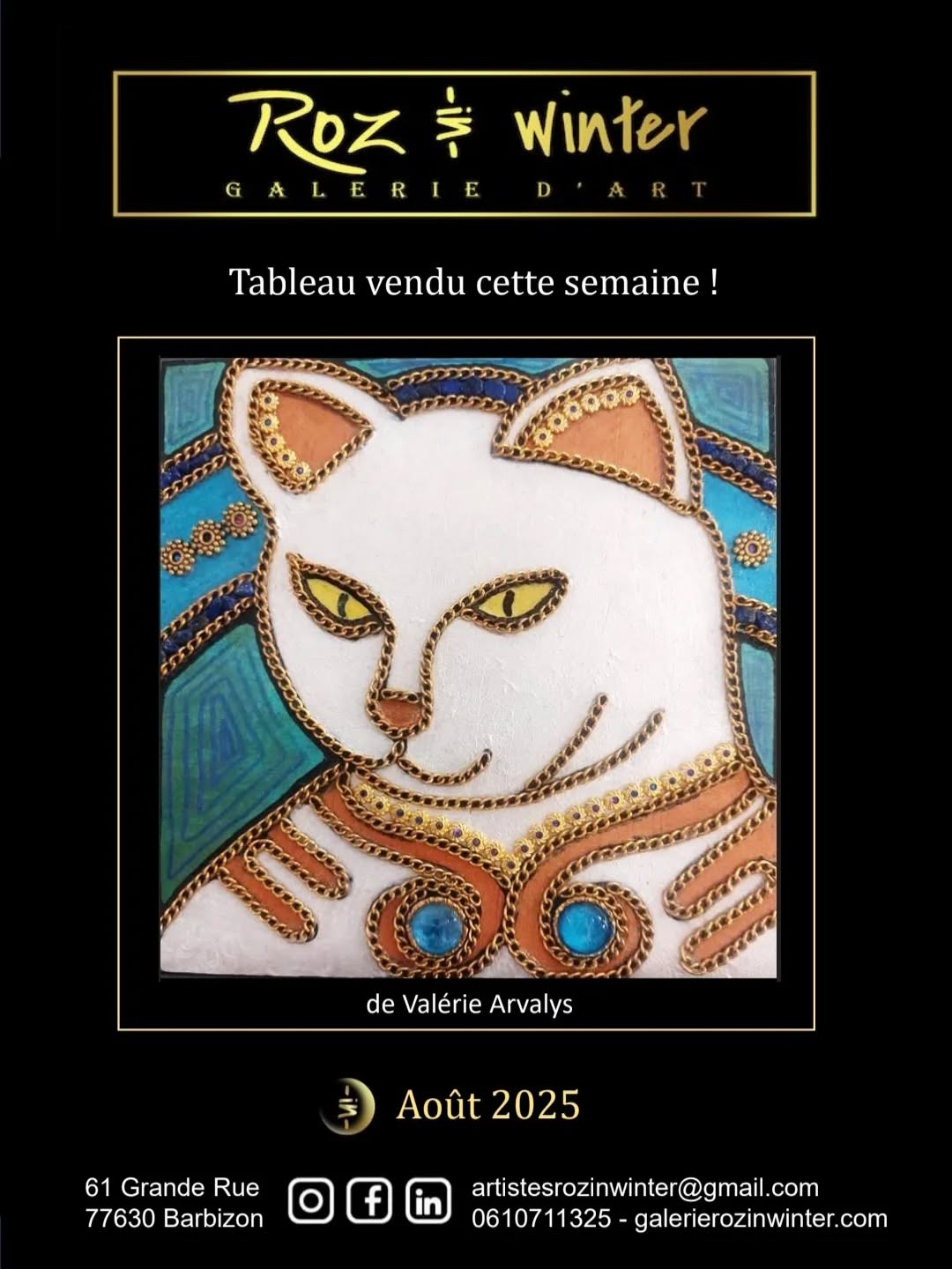 Tableau de Valérie Arvalys vendu cette semaine ! Technique : Acrylique sur bois,