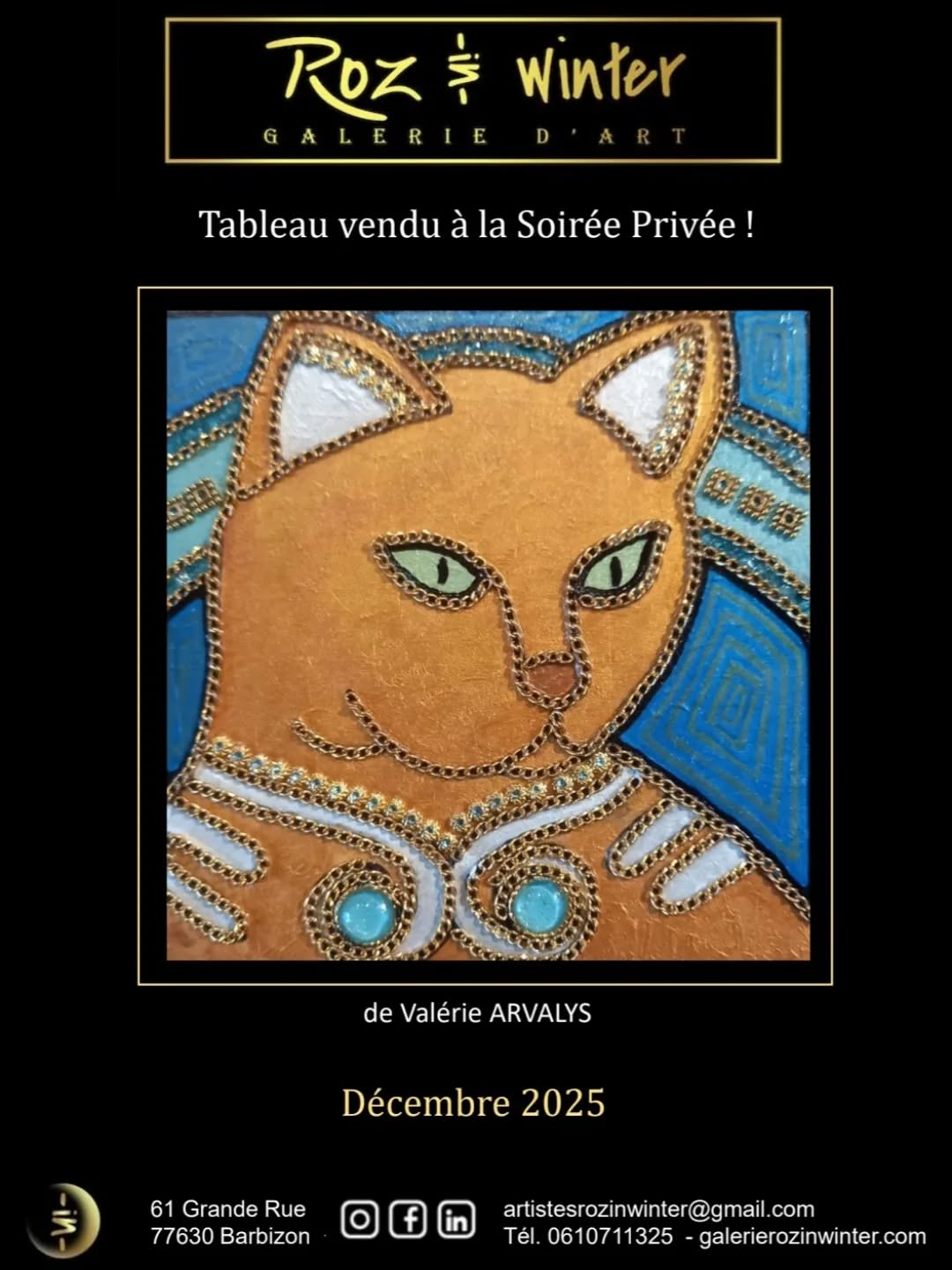 Tableau de Valérie Arvalys vendu lors de la Soirée Privée ! Technique : Acryliqu