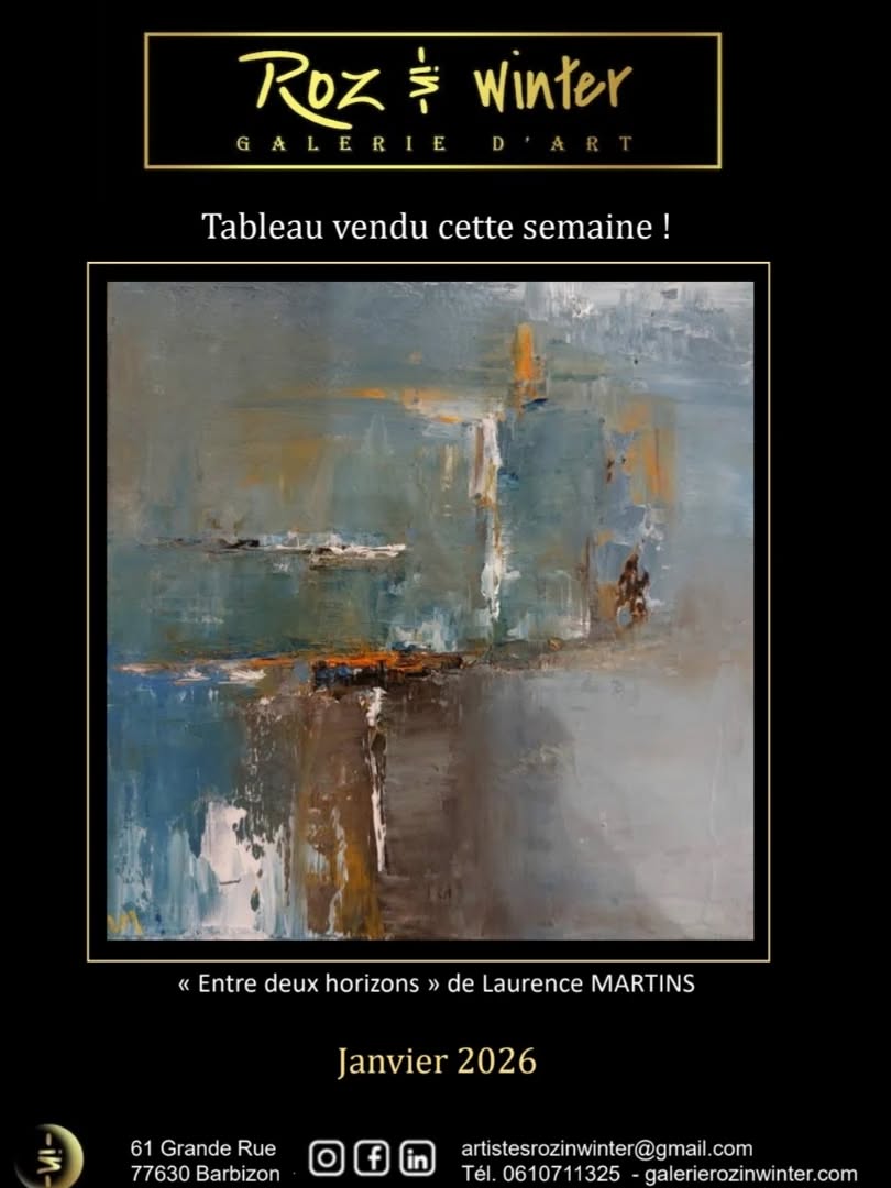 Tableau de Laurence MARTINS vendu cete semaine ! Titre : "Entre deux horizons" T