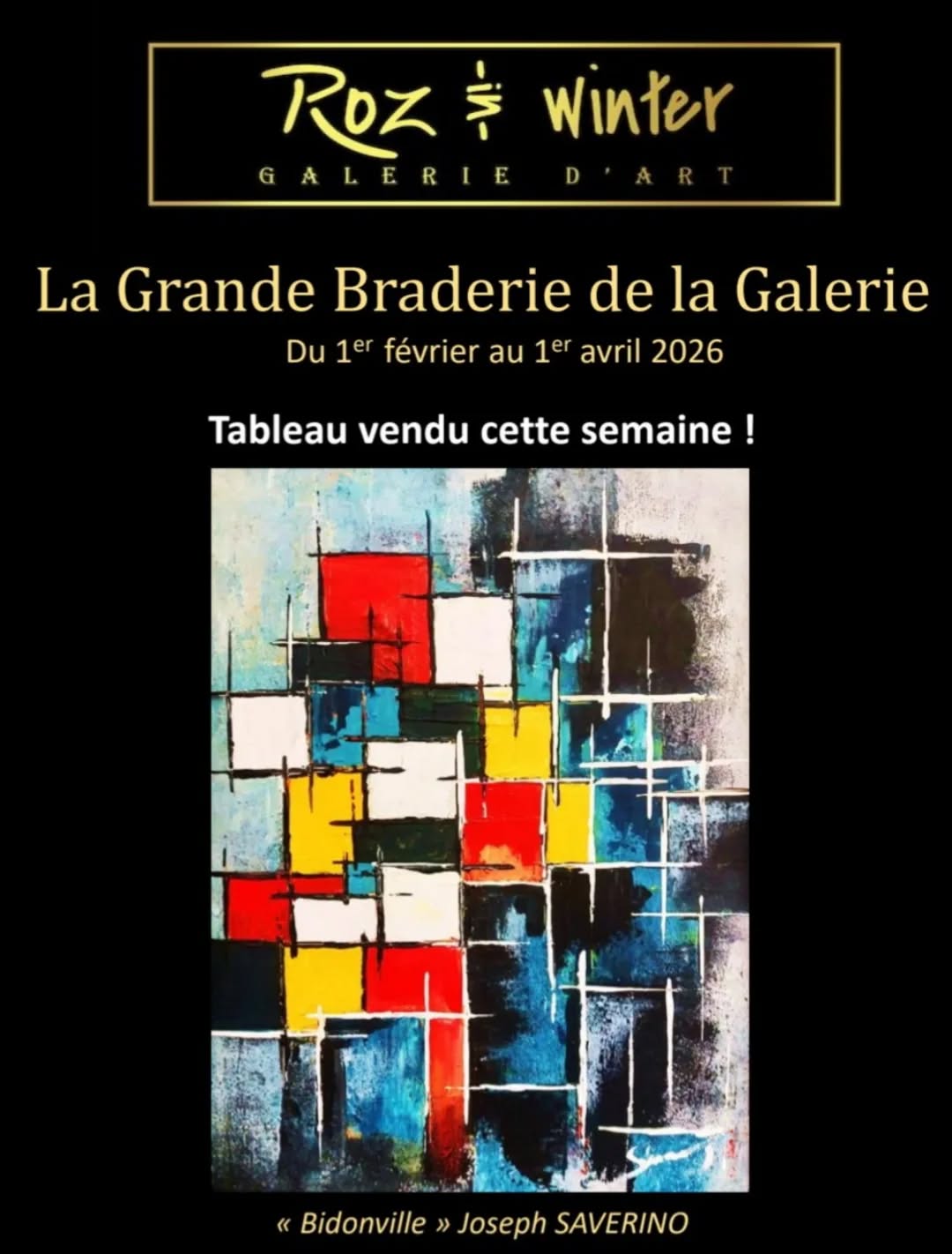 Tableau vendu de Joseph SAVERINO "Bidonville" Technique : Huile sur toile - Cout