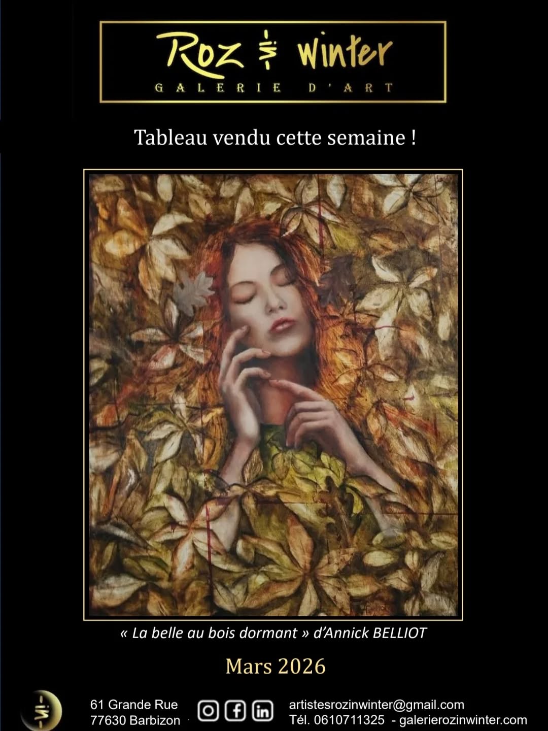 Tableau vendu cette semaine ! "La belle au bois dormant" d'Annick Belliot Techni