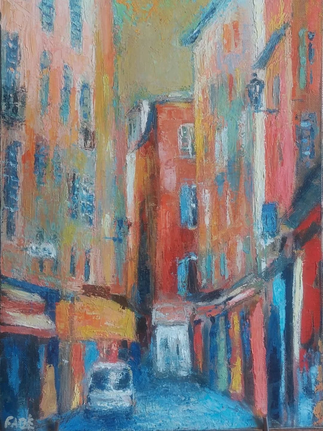 Tableau "Ruelle de Provence" de Fabé vendu lors du vernissage ! A bientôt à la g