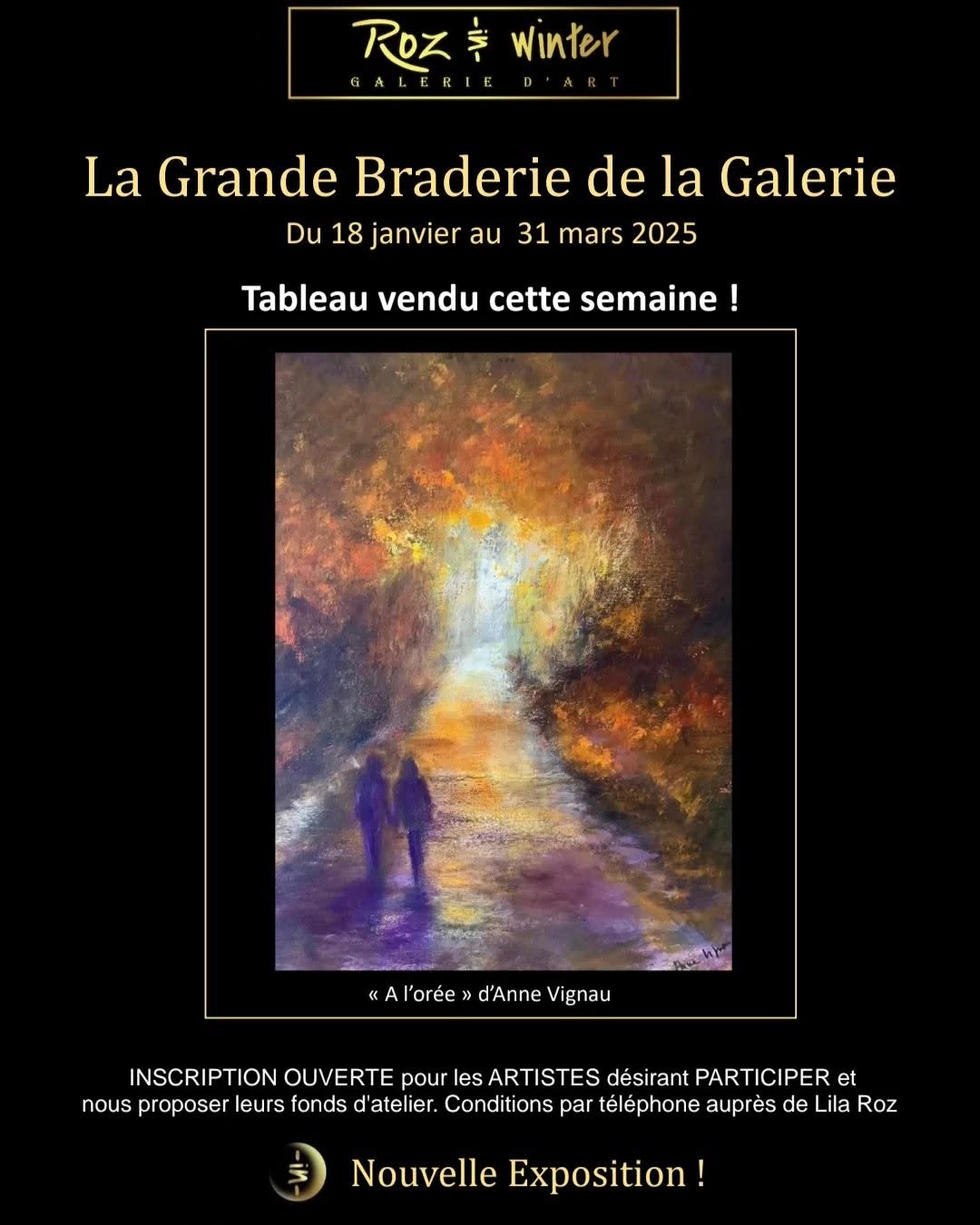 Tableau vendu cette semaine "À l'orée" d'Anne Vignau @tous #barbizon #fontainebl