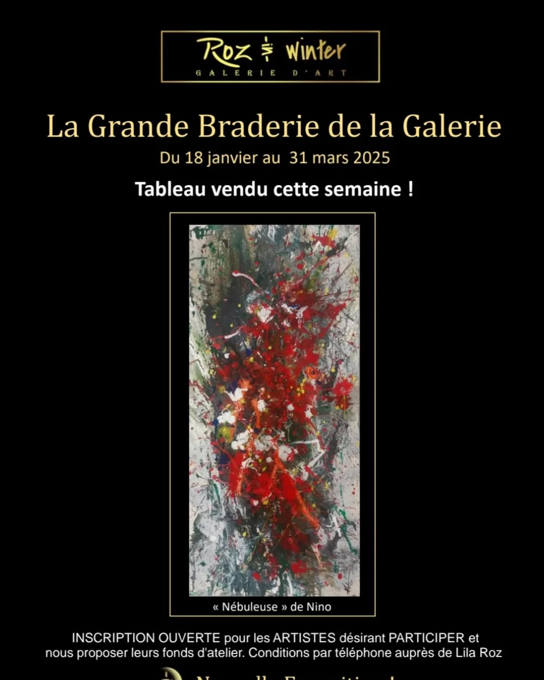 Tableau vendu cette semaine " Nébuleuse" de Nino @tous #barbizon #fontainebleau