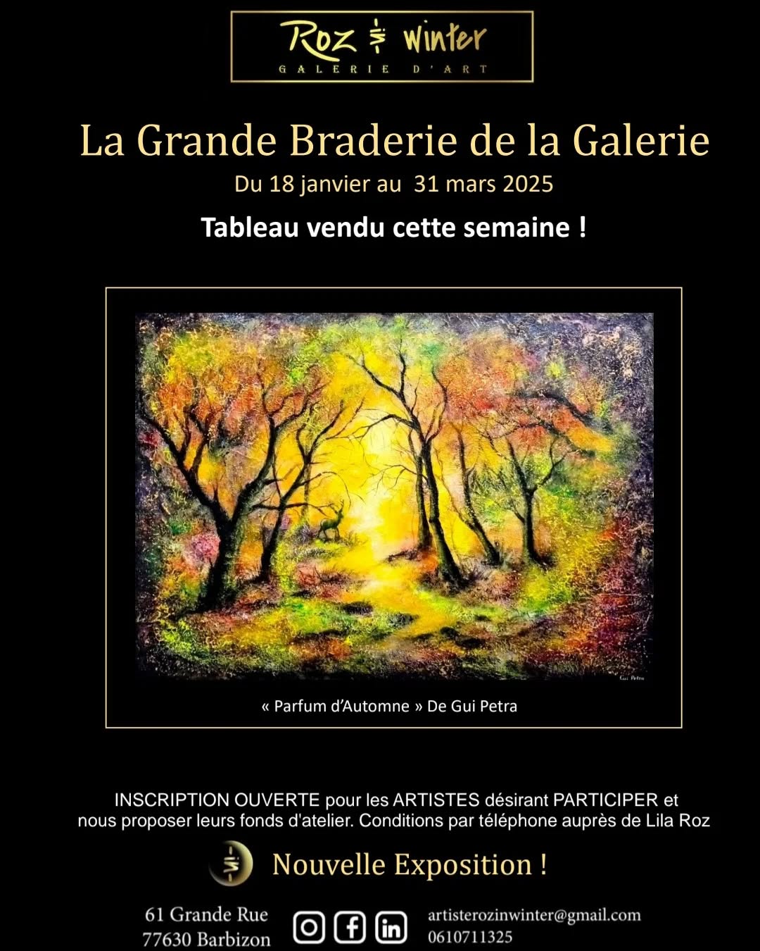 Tableau vendu cette semaine " Parfum d'automne " de Gui Petra @tous #barbizon #f