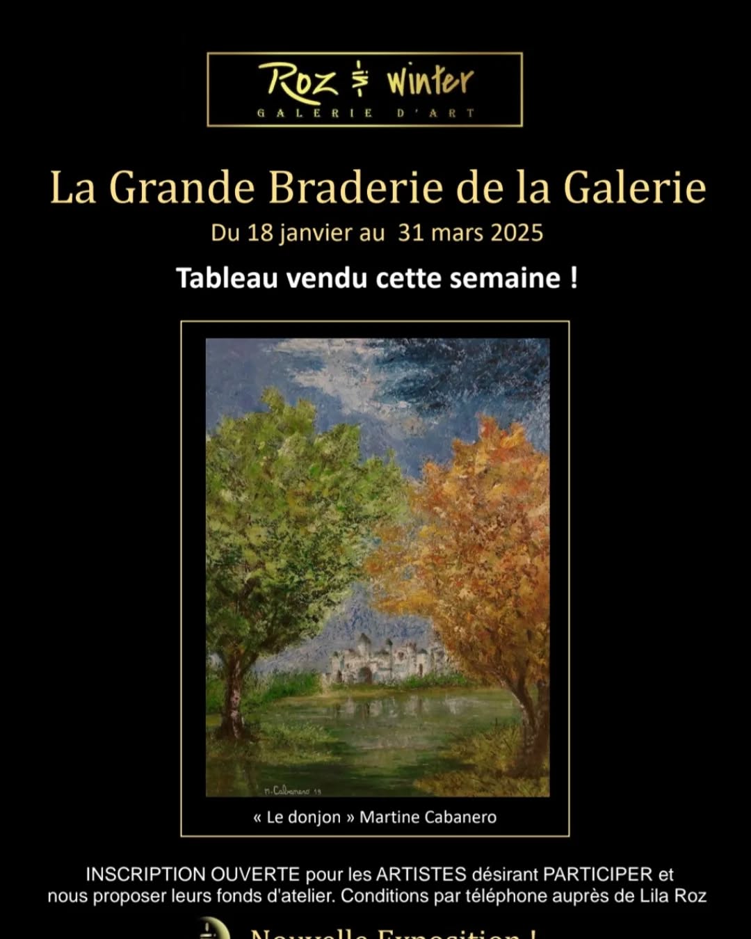 Tableau vendu cette semaine " Le donjon " de Martine Cabanero @tous #barbizon #f